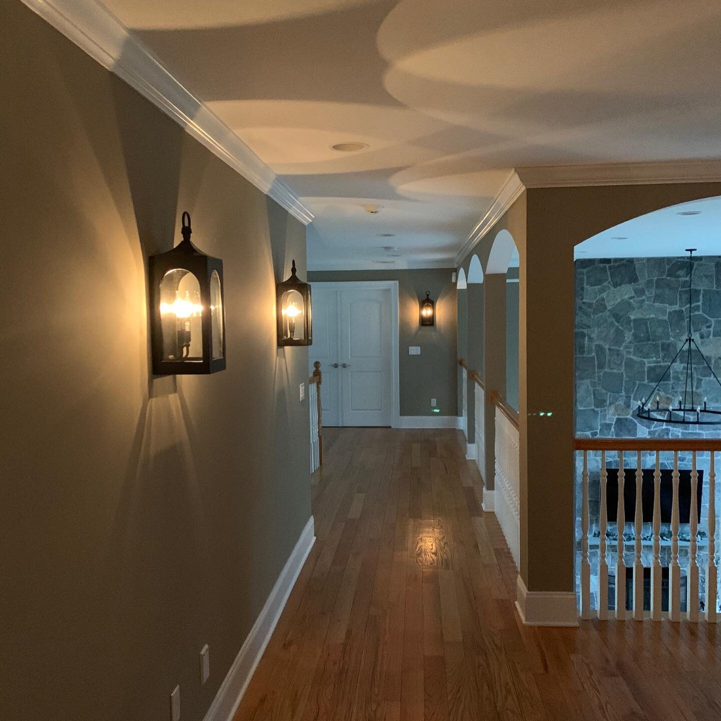 Sconce and chandelier install! We were able to utilize attic space above for a seamless install with no damage to Sheetrock. ⚡️🔌💡#electricalcontractors #fairfieldcounty #electrician #power #design #electric